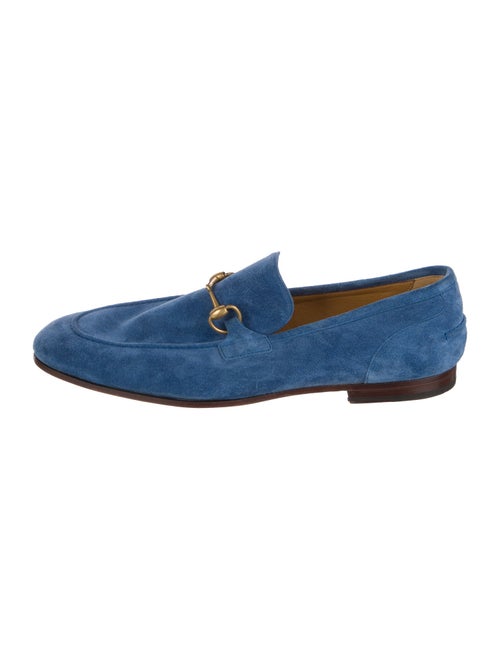 Gucci Web Accent Suede Loafers