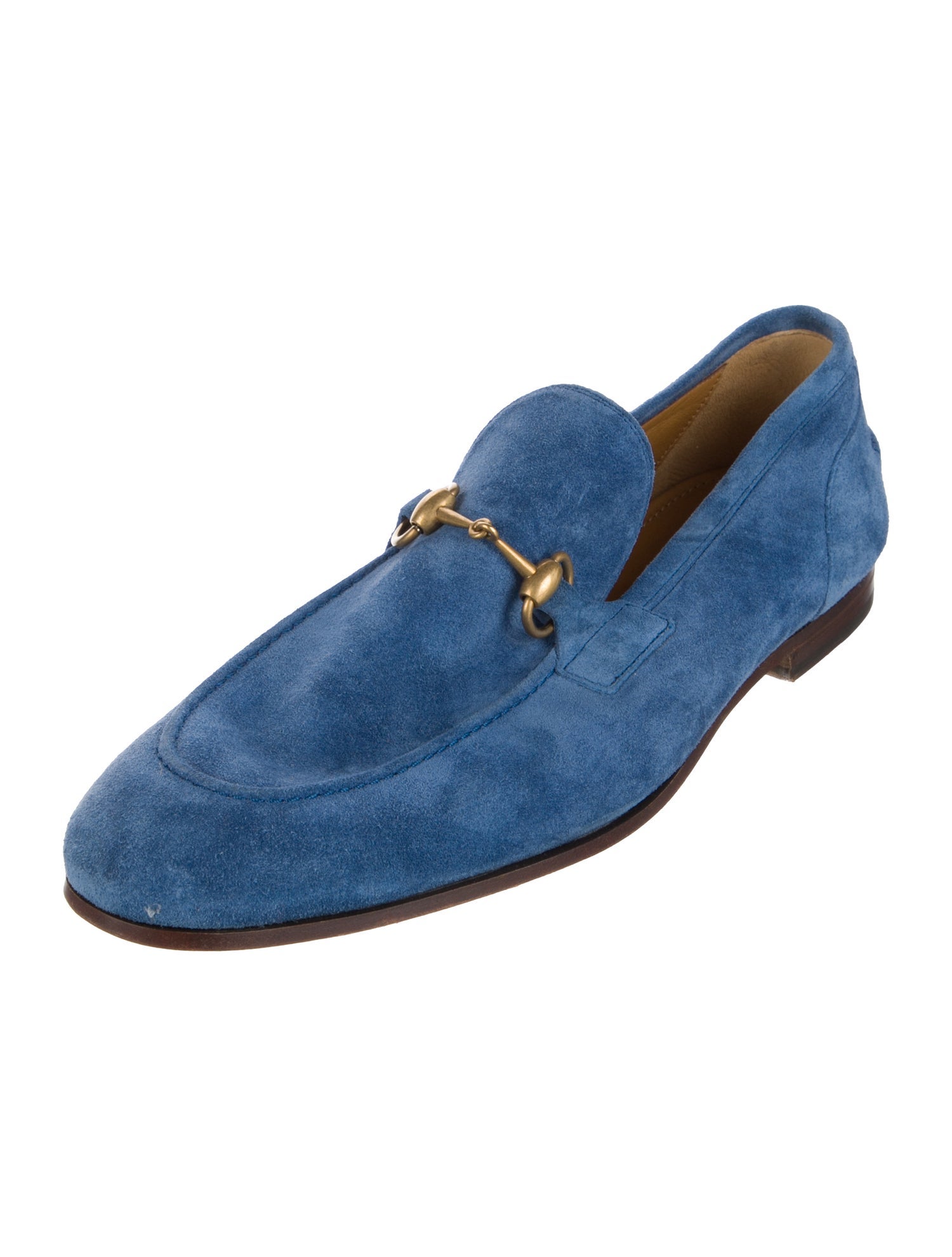 Gucci Web Accent Suede Loafers