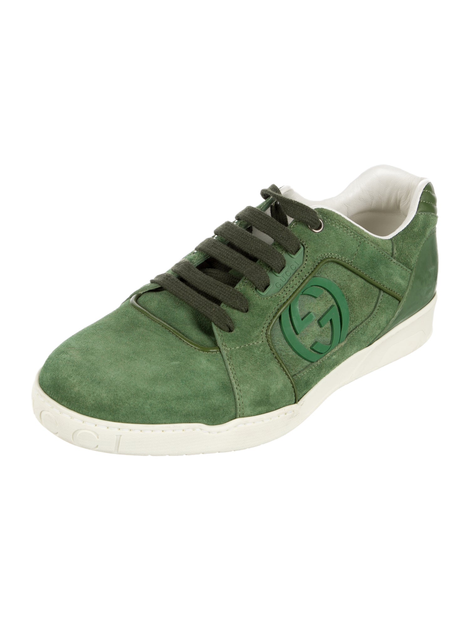 Gucci Interlocking G Logo Suede Sneakers