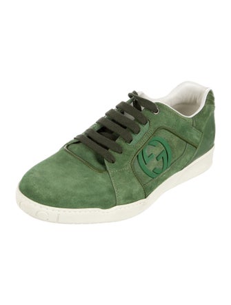 Gucci Interlocking G Logo Suede Sneakers