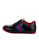 Gucci Web Accent Leather Sneakers