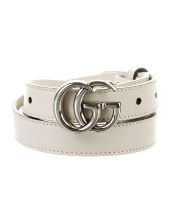 Gucci Double G Logo Skinny Belt