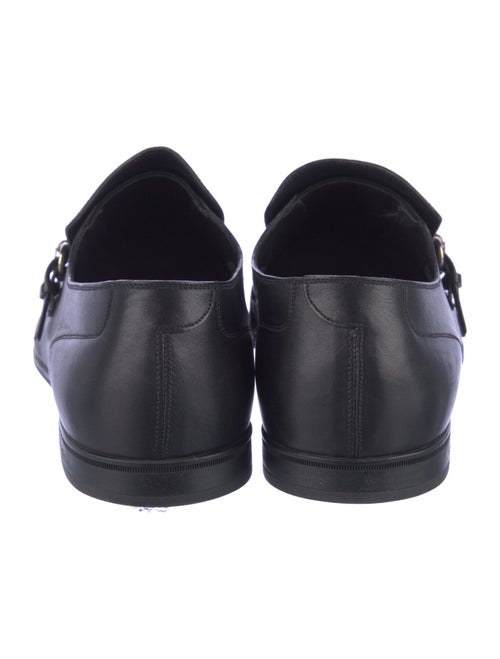 Gucci Diamante Print Leather Monk Straps