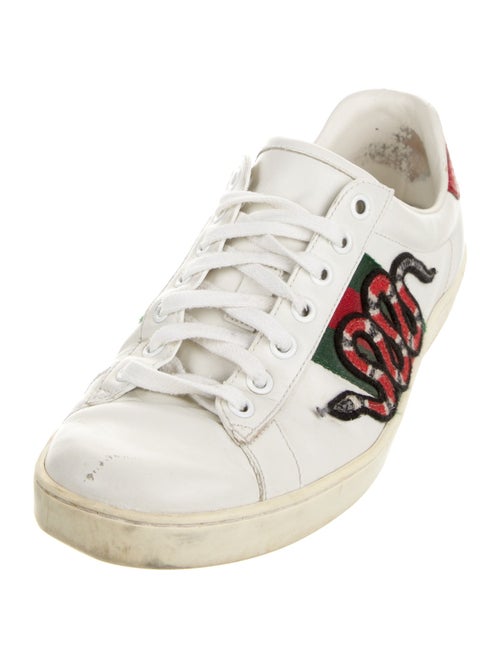 Gucci Web Accent Leather Sneakers