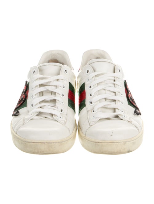Gucci Web Accent Leather Sneakers