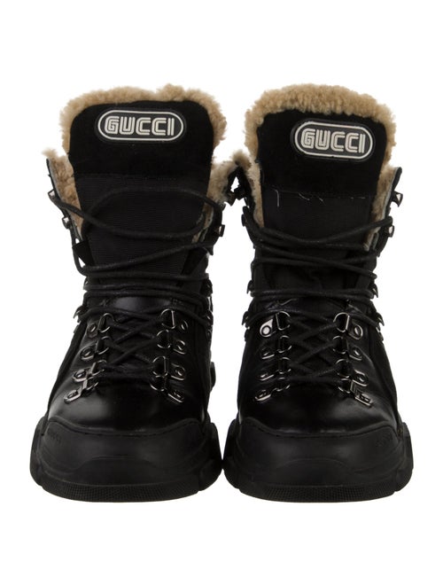 Gucci Leather Colorblock Pattern Boots