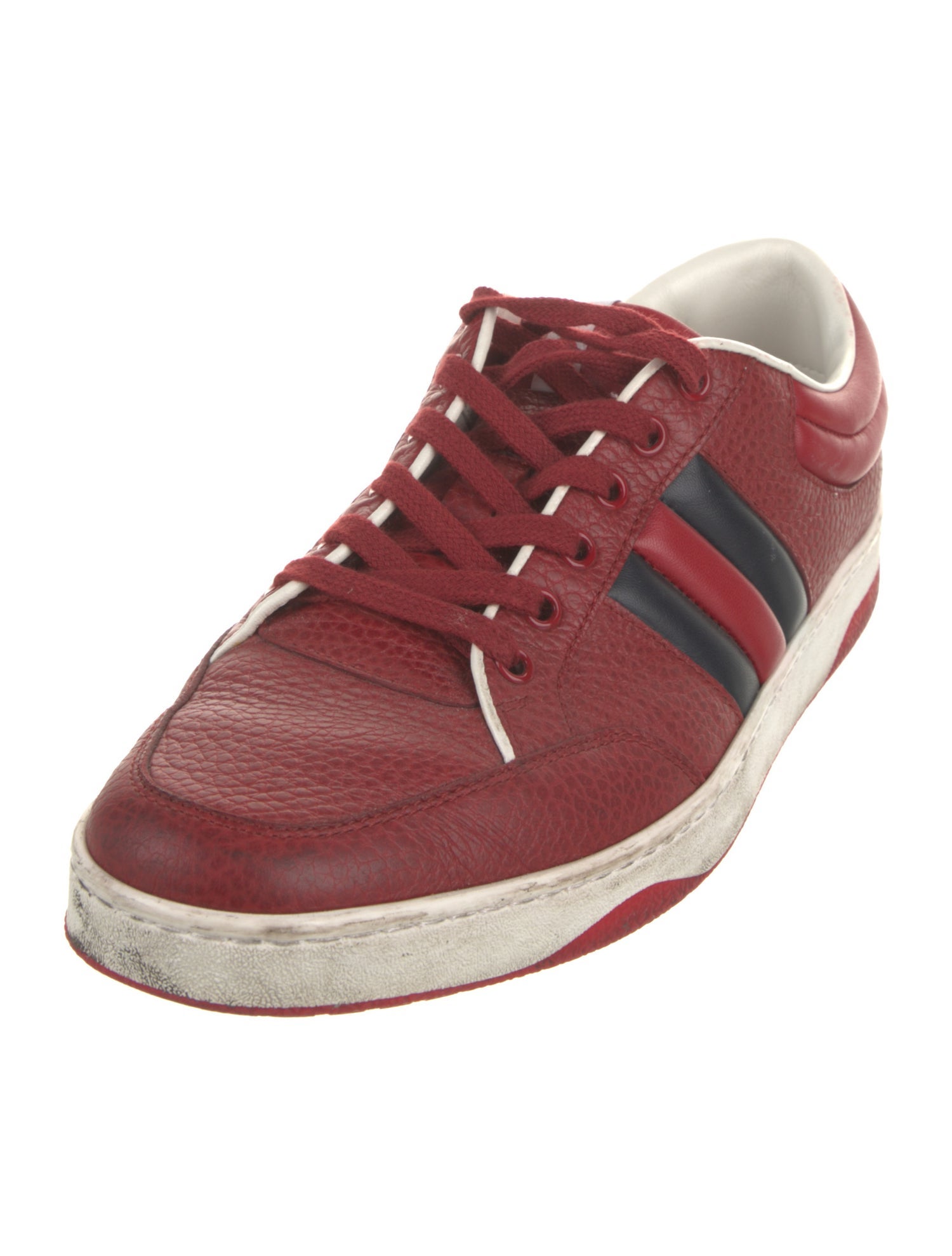 Gucci Sylvie Web Accent Leather Sneakers