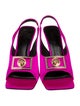 Versace Medusa Insignia Satin Slingback Sandals
