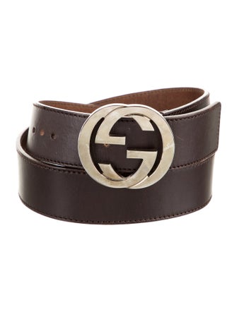 Gucci Interlocking G Logo Leather Belt