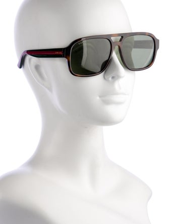 Gucci Bee Accent Square Sunglasses