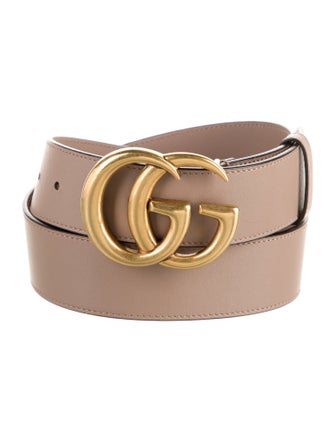 Gucci Double G Logo Leather Belt