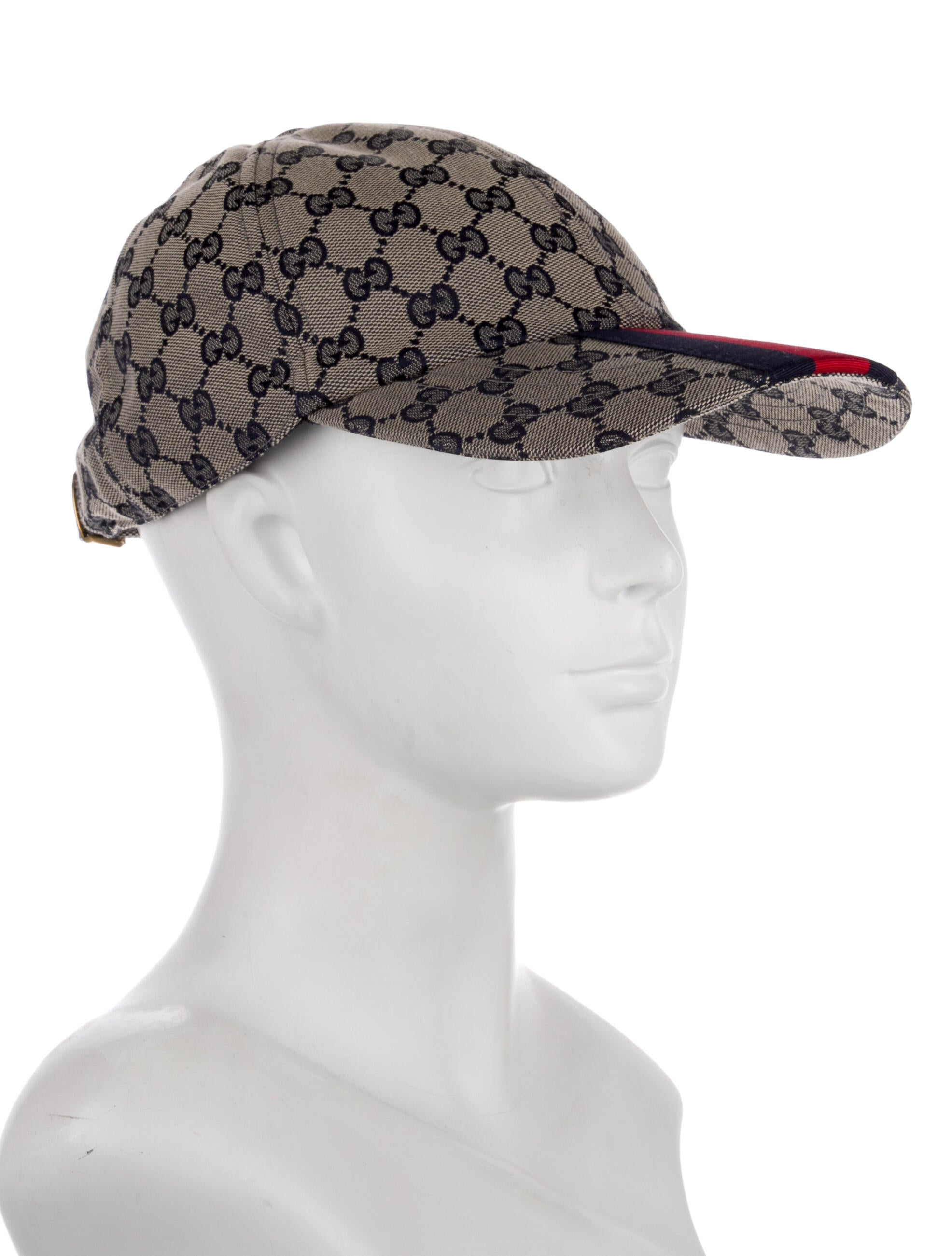 Gucci Canvas Monogrammed Print Baseball Cap