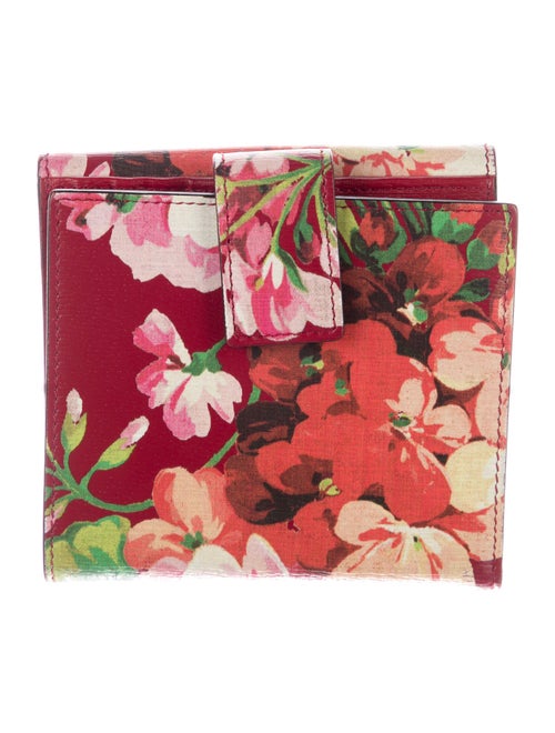 Gucci Blooms Print Leather Compact Wallet