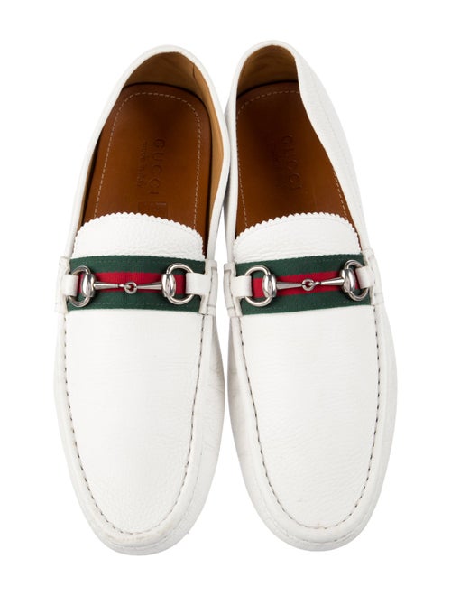 Gucci Web Accent Leather Drivers