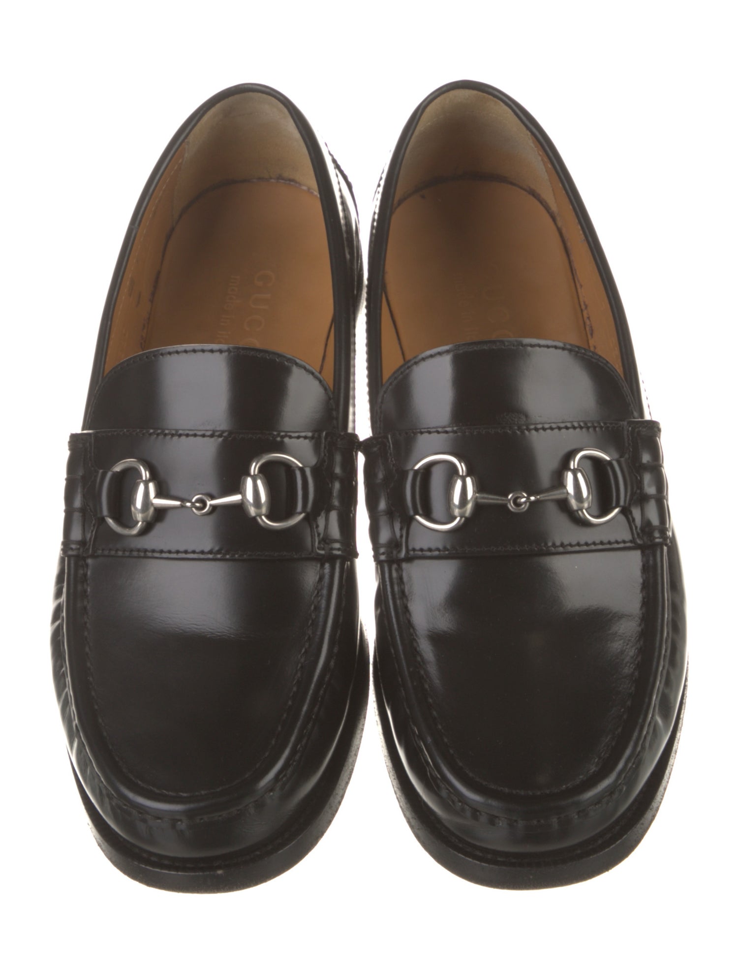 Gucci Horsebit Accent Leather Loafers