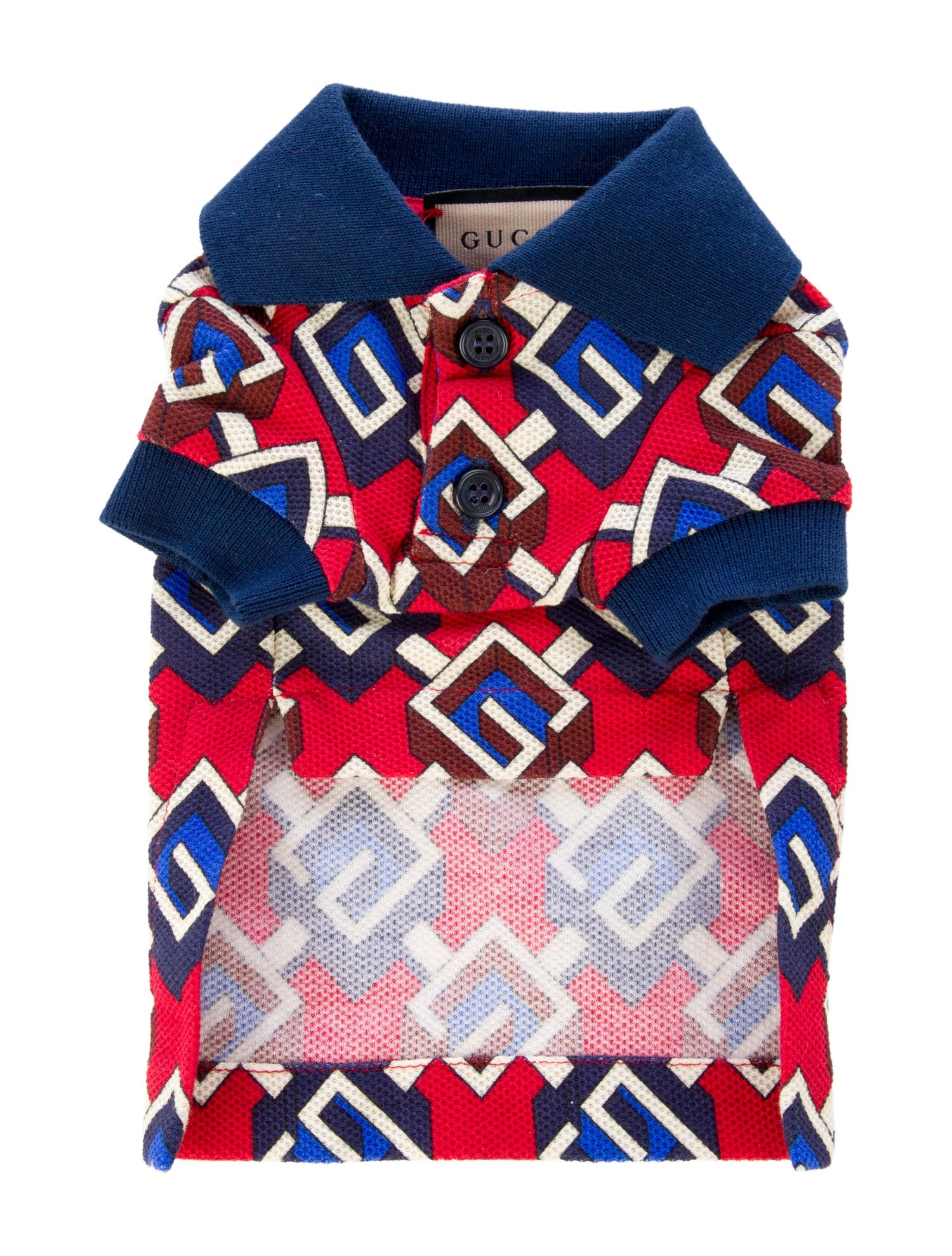 Gucci Cotton Pet Geometric G Polo Shirt