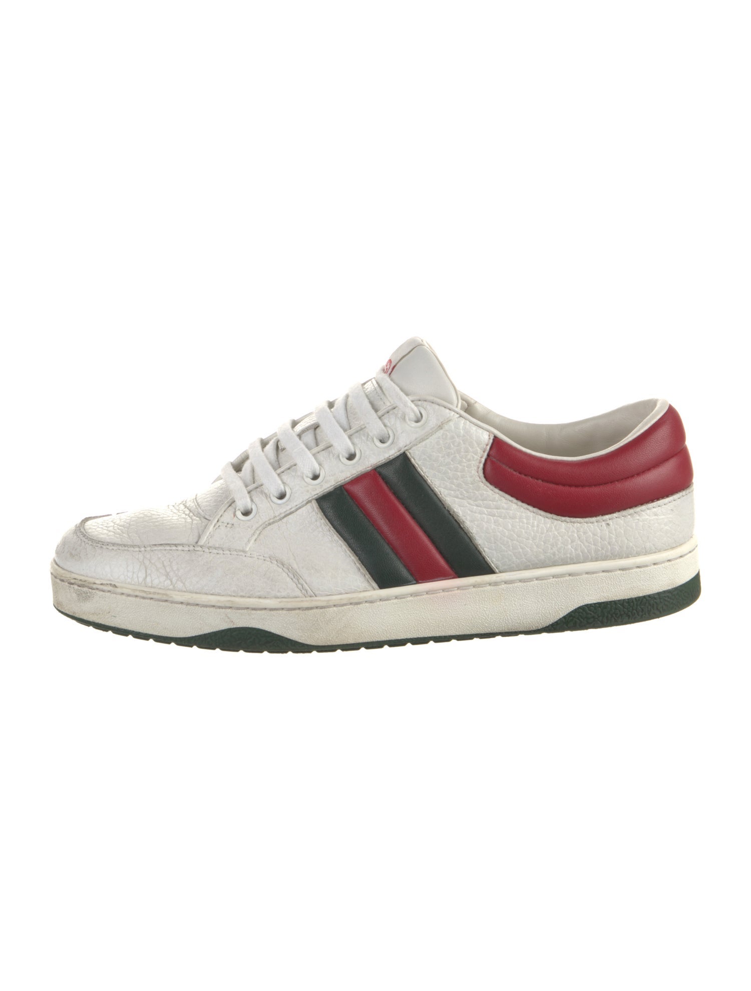Gucci Web Accent Leather Sneakers