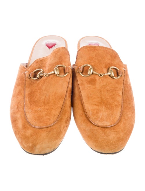 Gucci Horsebit Accent Suede Mules