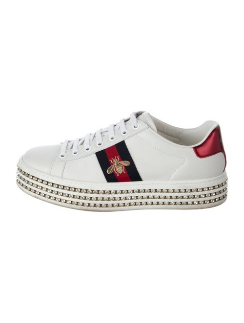 Gucci Sylvie Web Accent Leather Sneakers