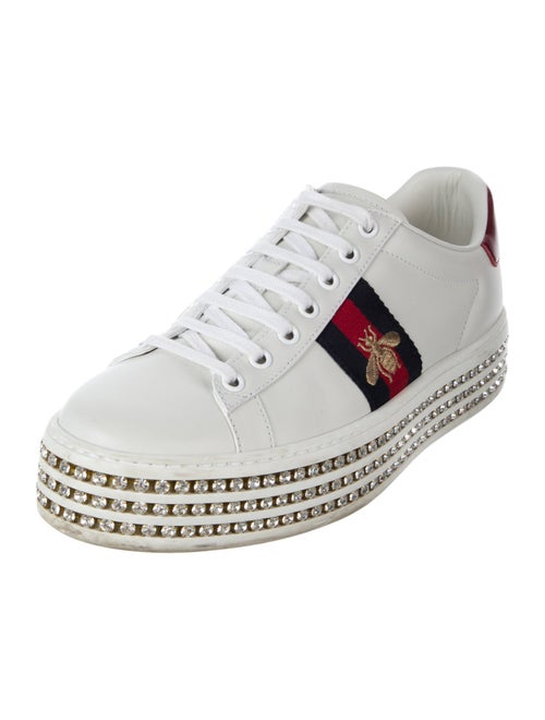 Gucci Sylvie Web Accent Leather Sneakers