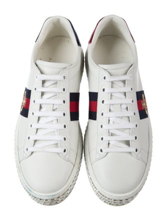 Gucci Sylvie Web Accent Leather Sneakers
