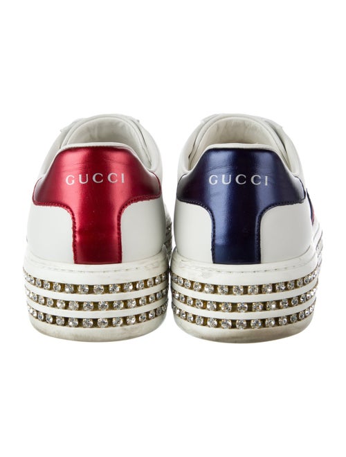 Gucci Sylvie Web Accent Leather Sneakers
