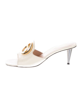 Gucci Interlocking G Logo Leather Slides