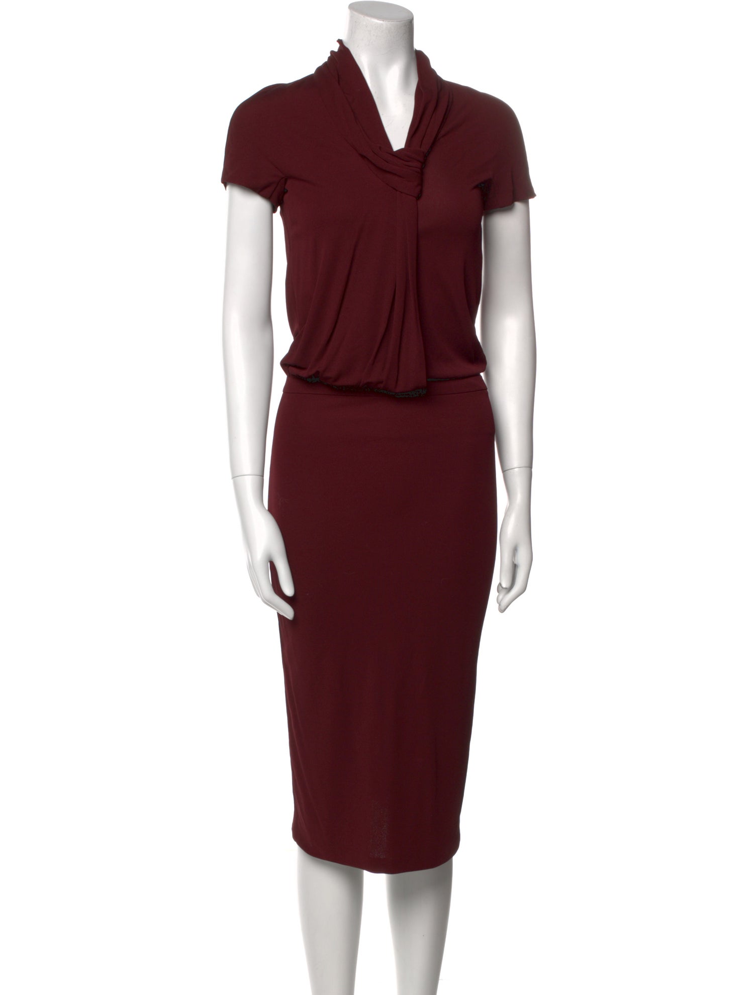 Gucci Cowl Neck Midi Length Dress