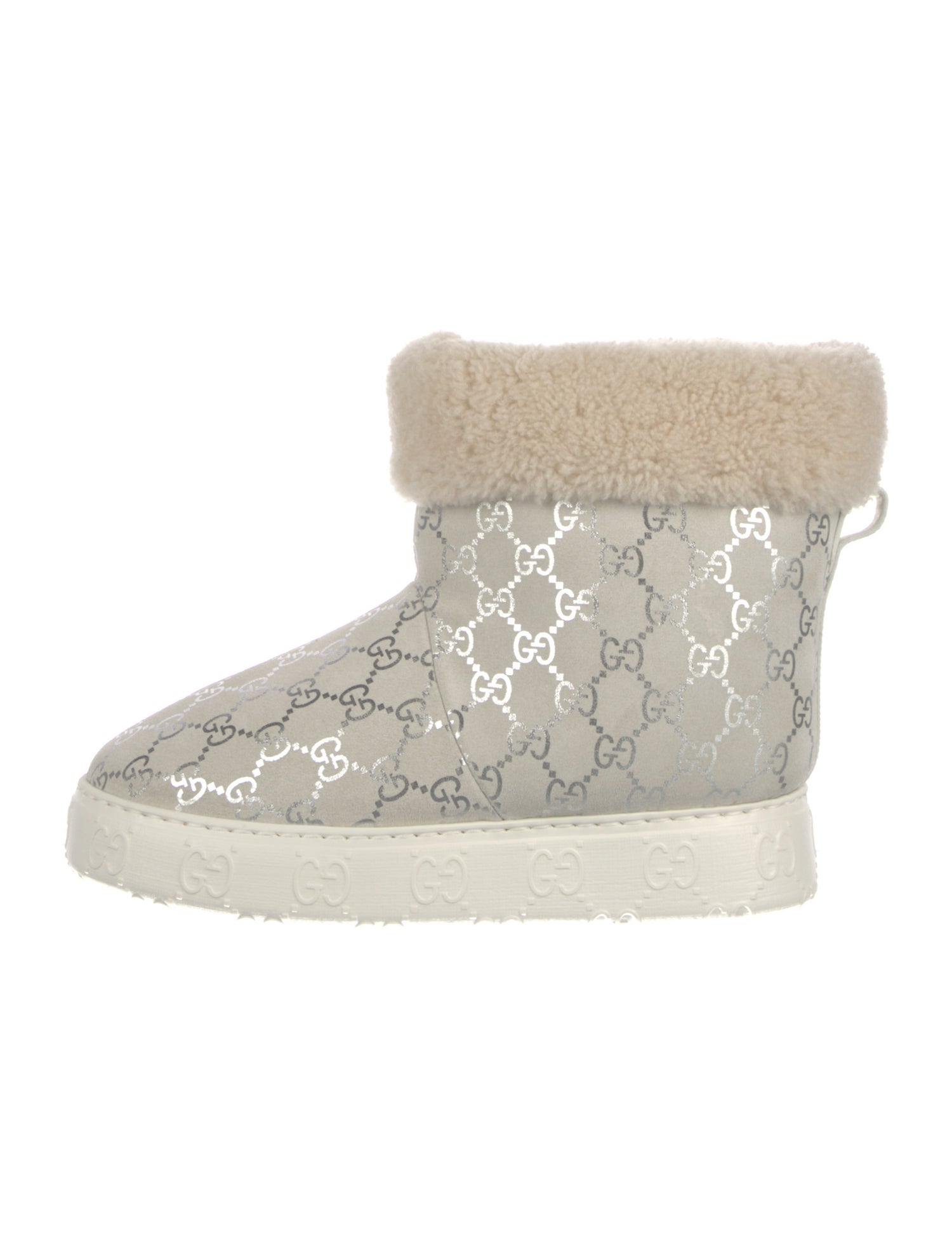 Gucci Leather Printed Boots