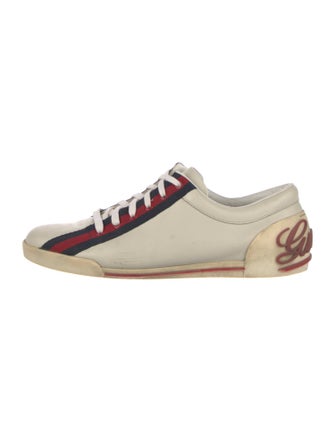 Gucci Sylvie Web Accent Leather Sneakers