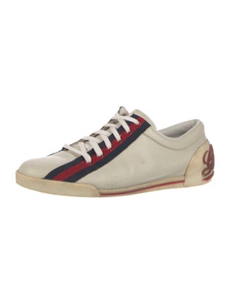 Gucci Sylvie Web Accent Leather Sneakers