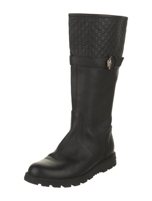 Gucci Microguccissima Pattern Leather Rain Boots