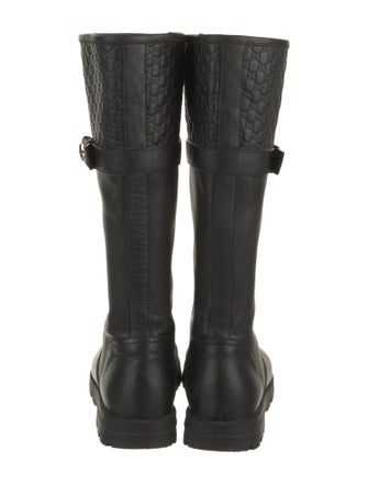 Gucci Microguccissima Pattern Leather Rain Boots