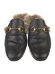 Gucci Horsebit Accent Leather Slippers