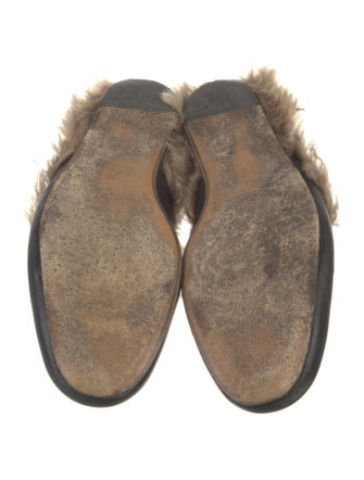 Gucci Horsebit Accent Leather Slippers