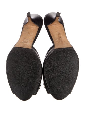 Gucci Horsebit Accent Leather Slides