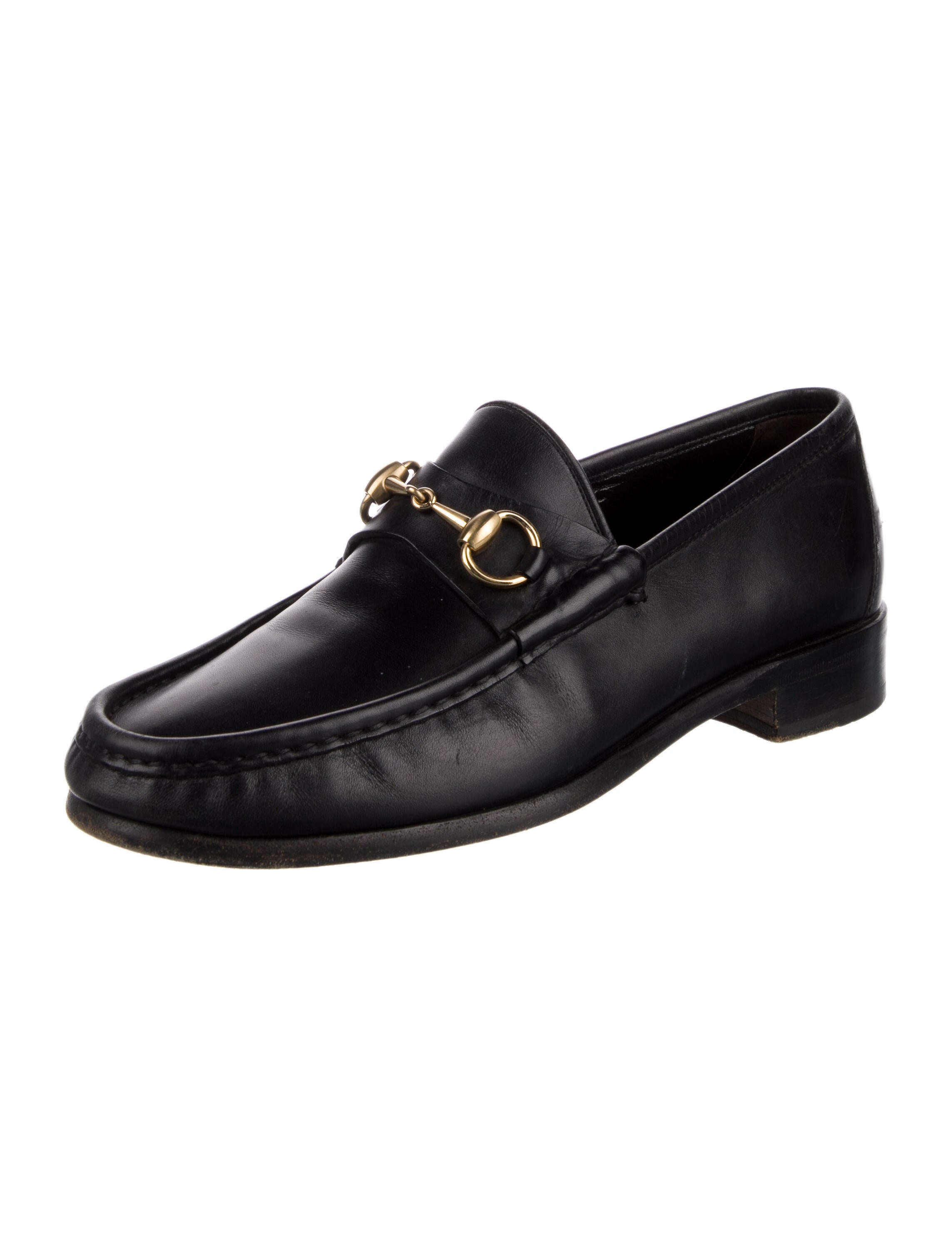 Gucci Horsebit Accent Leather Dress Loafers