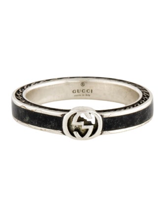 Gucci Enamel Interlocking G Thin Band