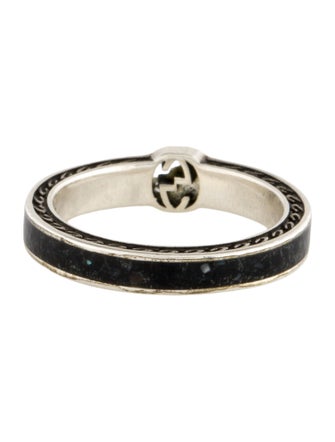 Gucci Enamel Interlocking G Thin Band