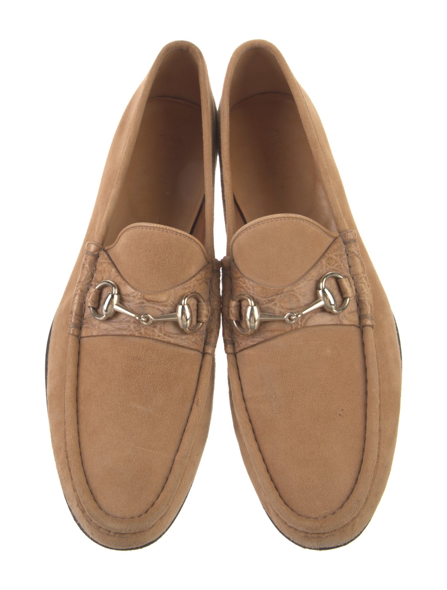 Gucci Horsebit Accent Suede Loafers