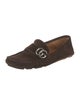 Gucci Double G Logo Suede Drivers