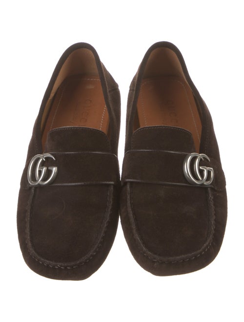 Gucci Double G Logo Suede Drivers