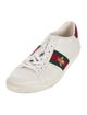 Gucci Web Accent Leather Sneakers