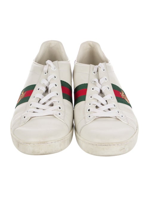 Gucci Web Accent Leather Sneakers