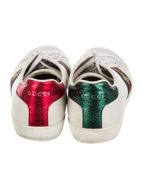 Gucci Web Accent Leather Sneakers