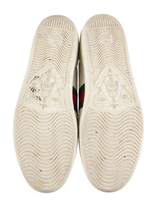 Gucci Web Accent Leather Sneakers