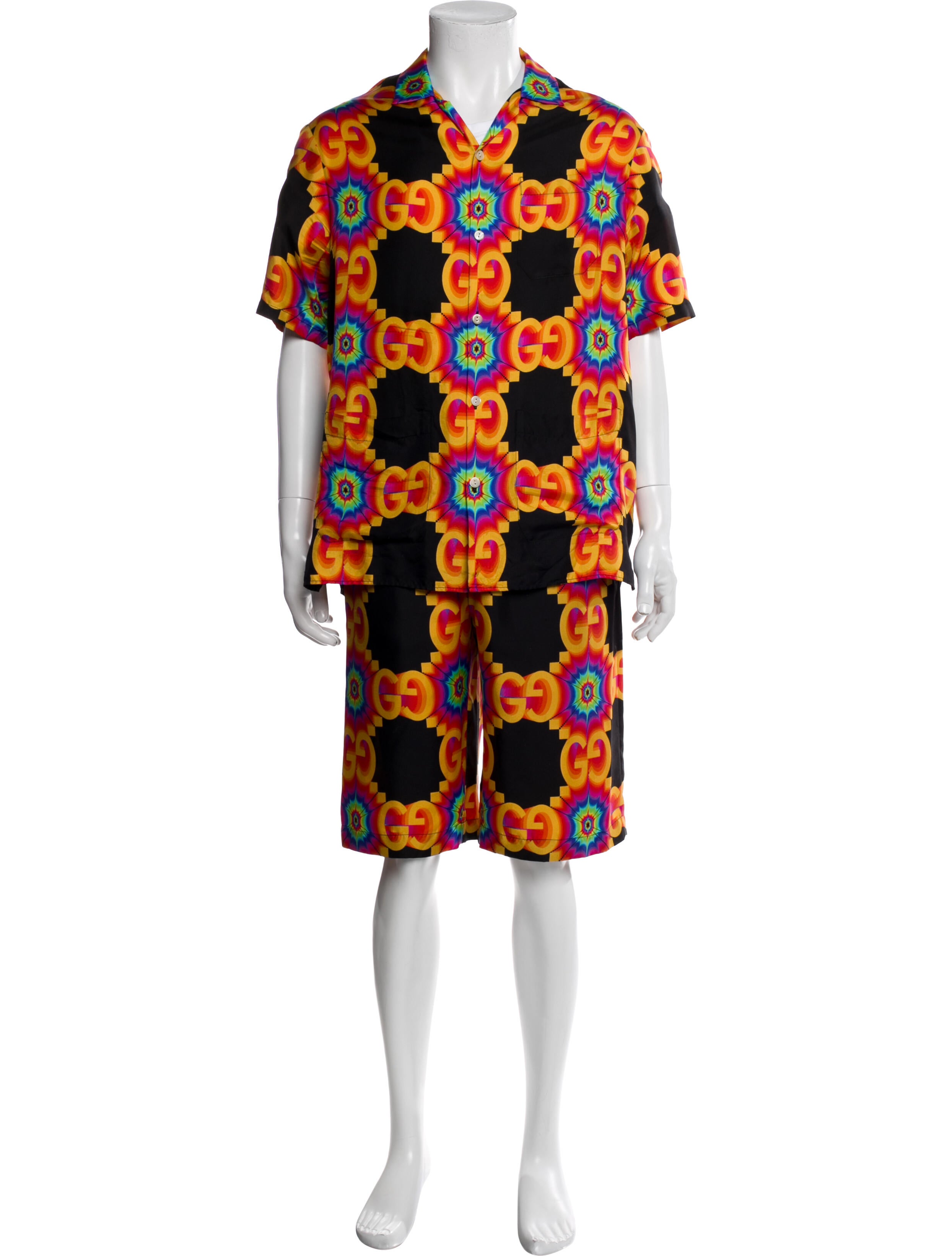 Gucci GG Logo Silk Pajama Set