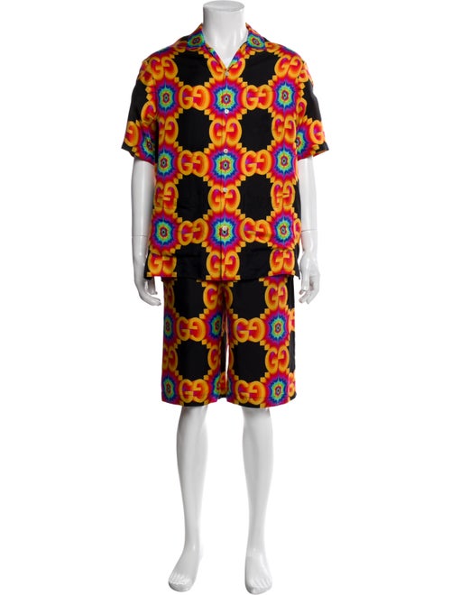 Gucci GG Logo Silk Pajama Set