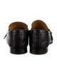 Gucci Web Accent Leather Loafers