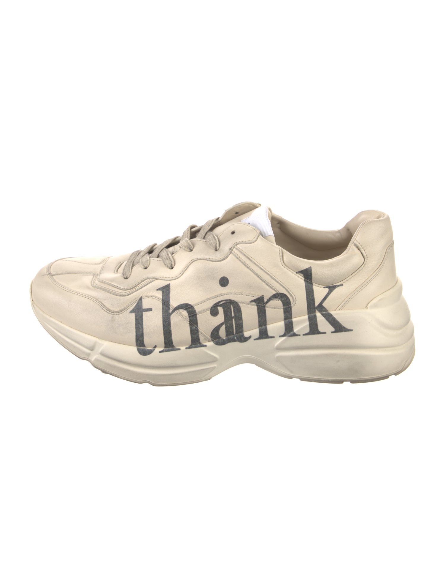 Gucci Leather Graphic Print Sneakers